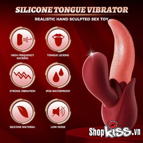 Dụng cụ massage điểm G và âm vật hình lưỡi liếm mua ở đâu