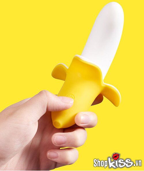 Nút nguồn duy nhất trên thân dương vật giả Mini Banana CHUOI3 dùng để bật/tắt và chuyển đổi chế độ rung
