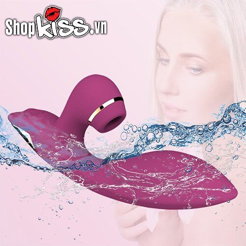 Máy massage rung hút Suction Kiss chất liệu silicone cao cấp chống thấm nước