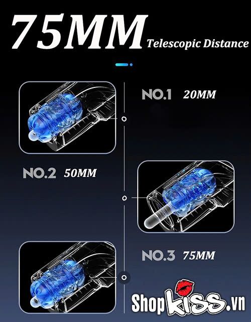 Khả năng thụt sâu 75mm của Leten Cannon King Mini Luxury AD33V kích thích toàn diện
