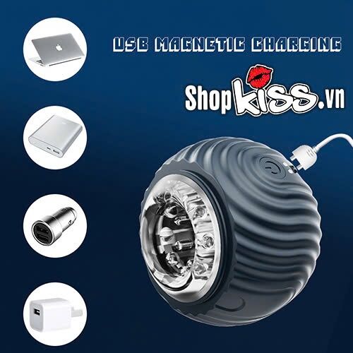 Cổng sạc từ tính tiện lợi và an toàn của máy thủ dâm FunnyMee AD79N