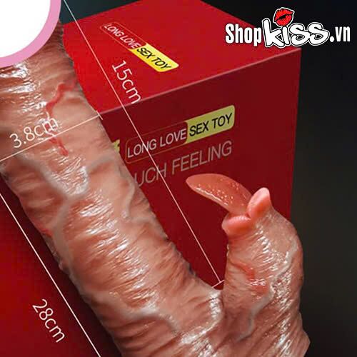 Kích thước chi tiết của dương vật giả Long Love Sex Toy phù hợp khám phá cơ thể