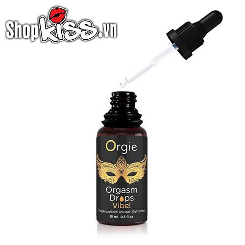 Chai dung dịch tăng khoái cảm Orgie Orgasm Drops Vibe dung tích 15ml nhỏ gọn
