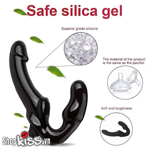 Cận cảnh chất liệu TPE mềm mại đàn hồi của dương vật giả Yunman Double Headed Dragon