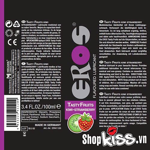 Gel bôi trơn Eros Tasty Fruits G17A chính hãng Đức đảm bảo chất lượng và an toàn