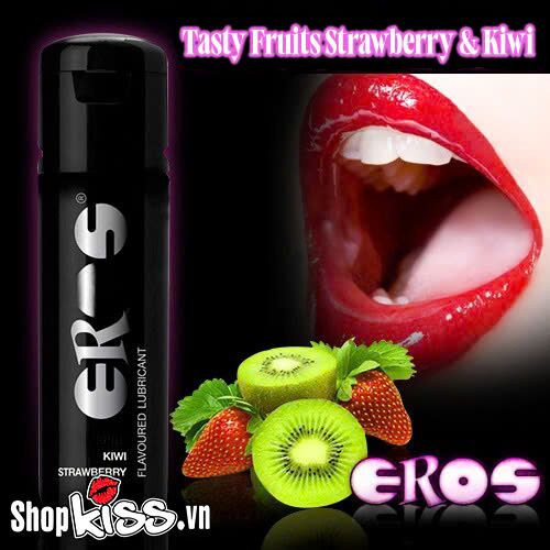 Gel bôi trơn Eros Tasty Fruits G17A hương dâu kiwi tăng cường khoái cảm khi quan hệ bằng miệng oral sex