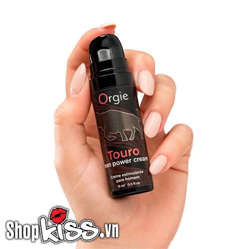 Kết cấu dạng kem của Orgie Touro Power Cream dễ dàng thoa lên dương vật