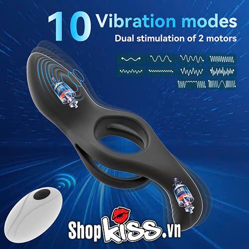 Vòng đeo dương vật có rung Youniao Lock Fine Ring trang bị động cơ rung kép 10 chế độ mạnh mẽ
