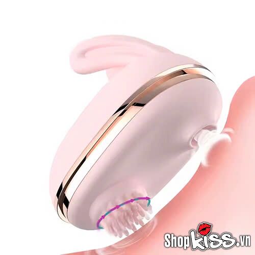 Cấu tạo mặt dưới máy massage Hee Tu Pulse Solo với phễu hút kích thích âm vật và đầu lưỡi liếm có thể thay thế