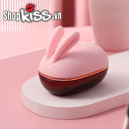 Thiết kế máy massage hình con thỏ Hee Tu Pulse Solo xinh xắn, màu hồng nữ tính, tạo cảm giác thân thiện