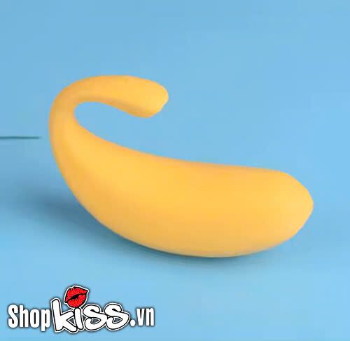 Cận cảnh chất liệu silicone mềm mại của trứng rung chuối S-Hande